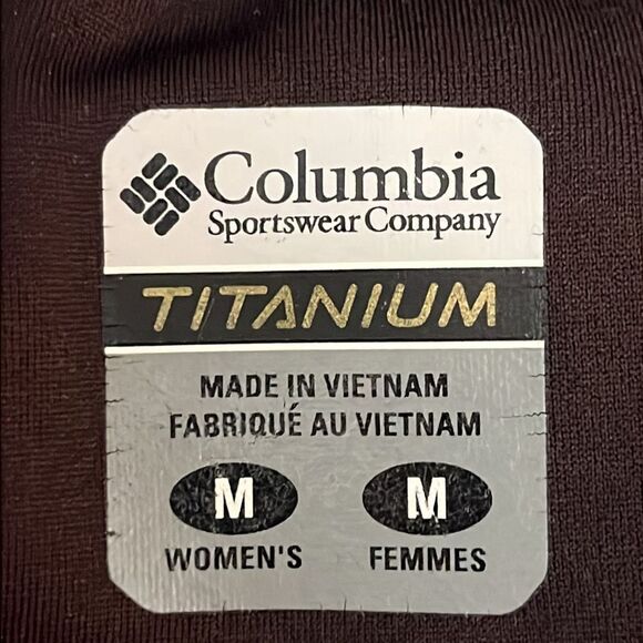 Columbia Titanium Fleece Jacket Full Zip Womens Size Medium Teal Brown Thumbhole - Picture 3 of 10